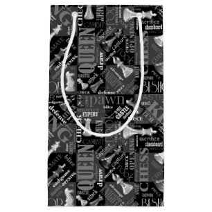 Chess Terms and Piecets Black and White ID784 Klein Cadeauzakje