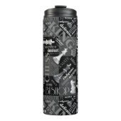 Chess Terms and Piecets Black and White ID784 Thermosbeker (Voorkant)