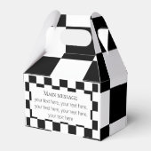 Chess Thaing Birthday Party Checkeron Monogram Bedankdoosjes (Achterkant)