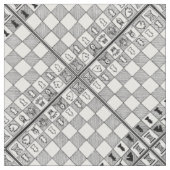 Chess Theme Fabric Stof (Close Up)