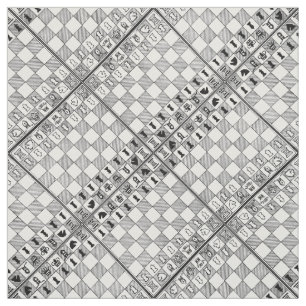 Chess Theme Fabric Stof