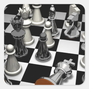 Chess Vierkante Sticker