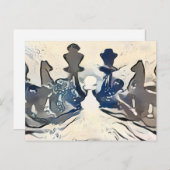 Chess winter Briefkaart (Voorkant / Achterkant)