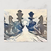 Chess winter Briefkaart (Voorkant)
