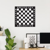 chessboard chess tafel wedstrijd poster (Thuiskantoor)