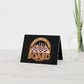 ChessBoard Citate Chess Player Thinking Game Board Bedankkaart (Voorkant)
