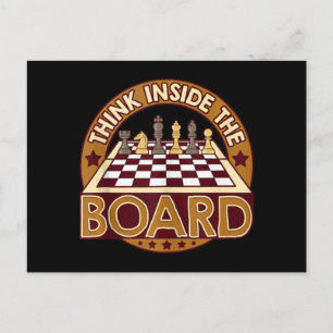 ChessBoard Citate Chess Player Thinking Game Board Feestdagenkaart