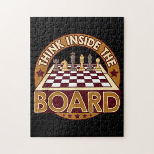 ChessBoard Citate Chess Player Thinking Game Board Legpuzzel