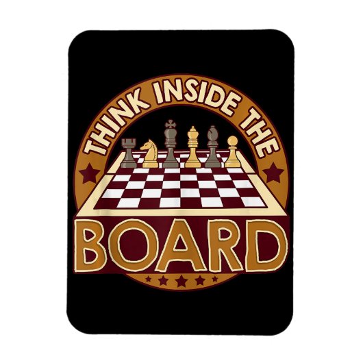 ChessBoard Citate Chess Player Thinking Game Board Magneet (Verticaal)