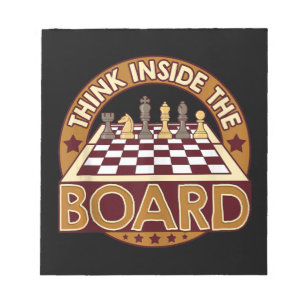 ChessBoard Citate Chess Player Thinking Game Board Notitieblok