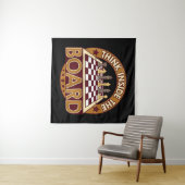 ChessBoard Citate Chess Player Thinking Game Board Wandkleed (In Situ (horizontaal))