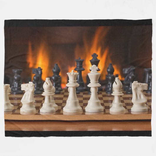 Chessboard Fireside Fleece Blanket Deken (Voorkant (Horizontaal))