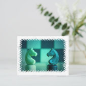 Chessboard Knight Briefkaart (Staand voorkant)