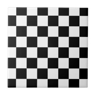 Chessboard met gerangschikte vlag voor racebestekk tegeltje