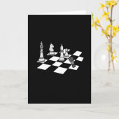 Chessboard Player-schaakstukken Kaart (Gele Bloem)
