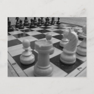 Chessset B&W Briefkaart