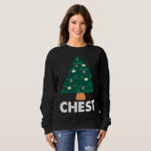 Chest Chestnuts Couples Matching Christmas Costume Trui (Voorkant volledig)