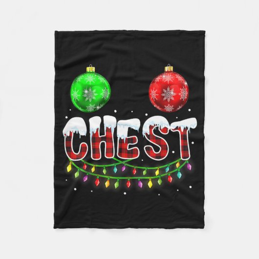 Chest Nuts Christmas Funny Matching Couple Chestnu Fleece Deken (Voorkant)