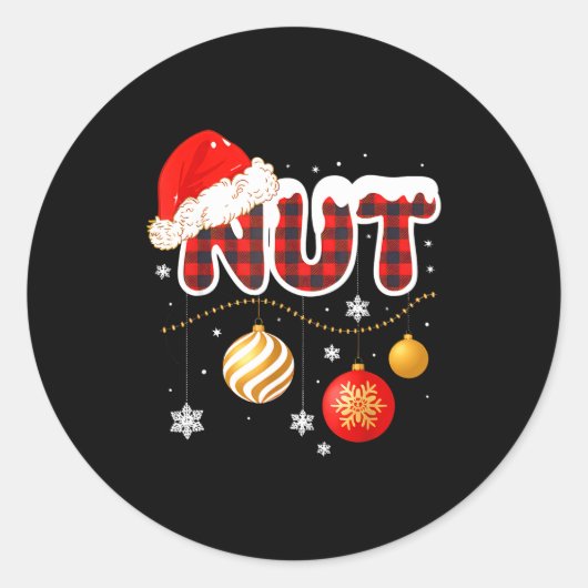 Chest Nuts Christmas Matching Couple Chestnuts  Ronde Sticker (Voorkant)