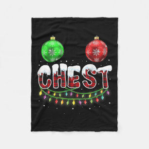 Chest Nuts kerstt Shirt Matching Couple Chest Fleece Deken