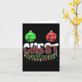 Chest Nuts kerstt Shirt Matching Couple Chest Kaart (Gele Bloem)