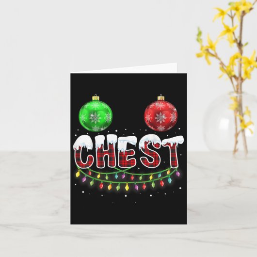 Chest Nuts kerstt Shirt Matching Couple Chest Kaart (Gele Bloem)