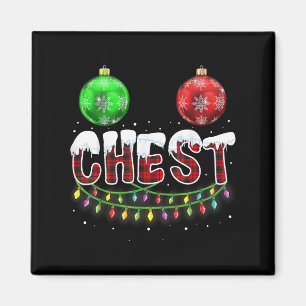 Chest Nuts kerstt Shirt Matching Couple Chest Magneet