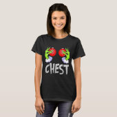 Chest Nuts Matching Chestnuts Christmas Snow Coupl T-shirt (Voorkant volledig)