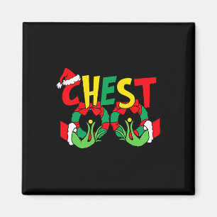 Chest Nuts Matching Chestnuts Funny Kerstcoup Magneet