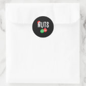 Chest Nuts Matching Chestnuts Funny Kerstcoup Ronde Sticker (Tas)