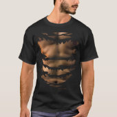 Chest Six Pack Abs grappige nepabs shirt (Voorkant)