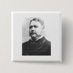 Chester A. Arthur 21 Vierkante Button 5,1 Cm