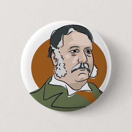 Chester Arthur Ronde Button 5,7 Cm (Voorkant)
