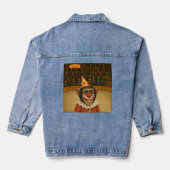 Chester de chimpansee clown denim jacket (Achterkant)