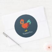 Chester de Rooster Ronde Sticker (Envelop)