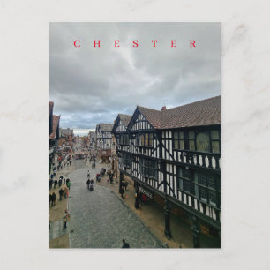Chester Foregate Street uitzicht briefkaart