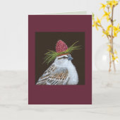 Chester, la carte de moineau à chipper (Fleur jaune)