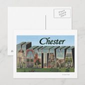 Chester, Montana - grote letterscènes Briefkaart (Voorkant / Achterkant)