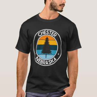 Chester Nebraska NE USA City Pride Retro Zonsonder T-shirt