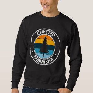 Chester Nebraska NE USA City Pride Retro Zonsonder Trui