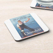 Chesterfield Cigarette Adverteren 1936 Bier Onderzetter (Linkerzijde)