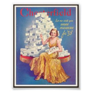  Chesterfield Cigarette Adverteren 1937 Foto Afdruk