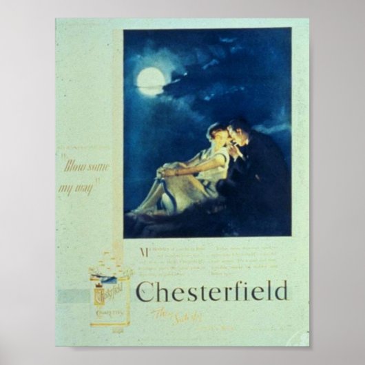 Chesterfield Cigaretten Ad Poster (Voorkant)
