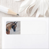 Chestnut Arabian Horse Adresse de retour Étiquette (En situation)