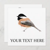 Chestnut Backed Chickadee Card Bedankkaart (Voorkant / Achterkant)