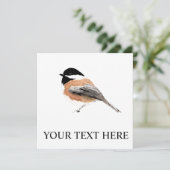 Chestnut Backed Chickadee Card Bedankkaart (Staand voorkant)