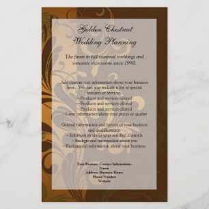 Chestnut Brown/Gold/Green Program, Menu of Flyer