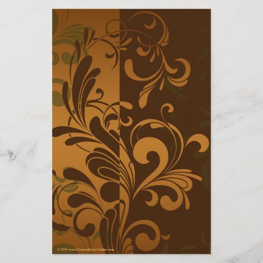 Chestnut Brown/Gold/Green Program, Menu of Flyer (Achterkant)