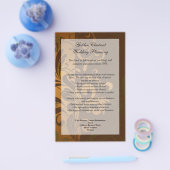 Chestnut Brown/Gold/Green Program, Menu of Flyer (Enkel)