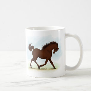 Chestnut Brown Horse Equestrian Koffiemok